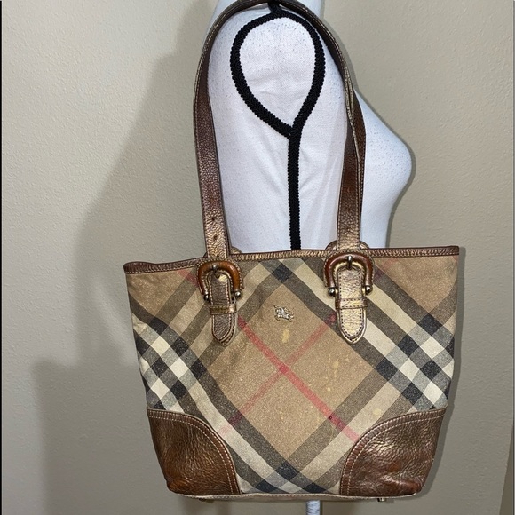 Burberry Handbags - Burberry Gold Shimmer Byron Tote Bag